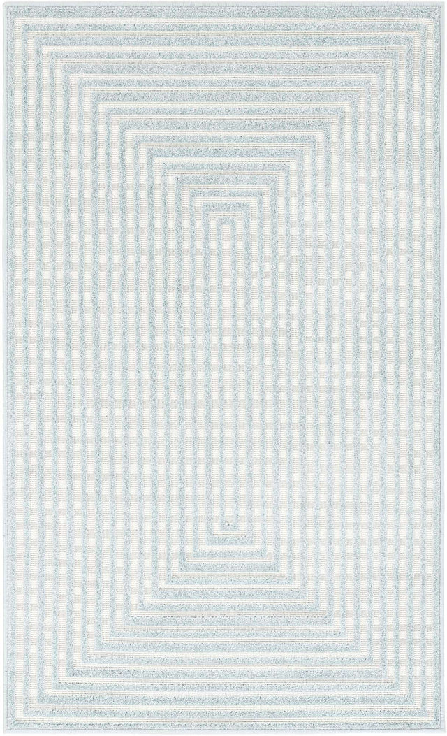Light Blue 3' 1 x 5' 1 Sabrina Soto Outdoor Rectangle Area Rug Weather Resistant for Patio, Deck, Terrace, Balcony, Porch Durable Carpet for Exterior Home Design for Sale at Rug Engine