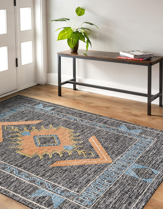 Charcoal Gray 10' x 14' 1 Kilim Wool Rectangle Area Rug Hand Woven All Natural Traditional Carpet for Unique Home Interior Design for Sale at Rug Engine