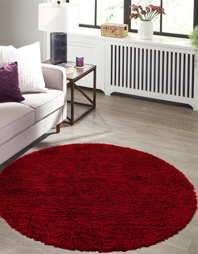 Lipstick 5' 3 x 5' 3 Marilyn Monroe Opulence Shag Round Area Rug Thick Soft Touch Fluffy & Plush Shaggy Pile 100% Polyester Carpet for Living, Dining, Bedroom, Office for Sale at Rug Engine