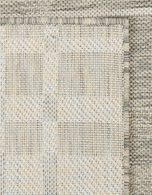 Gray 10' x 10' Outdoor Checkered Square Area Rug Weather Resistant for Patio, Deck, Terrace, Balcony, Porch 100% Polypropylene Geometric Carpet for Sale at Rug Engine