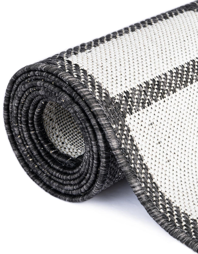Black and White 5' 3 x 7' 1 Outdoor Checkered Rectangle Area Rug Weather Resistant for Patio, Deck, Terrace, Balcony, Porch 100% Polypropylene Geometric Carpet for Sale at Rug Engine