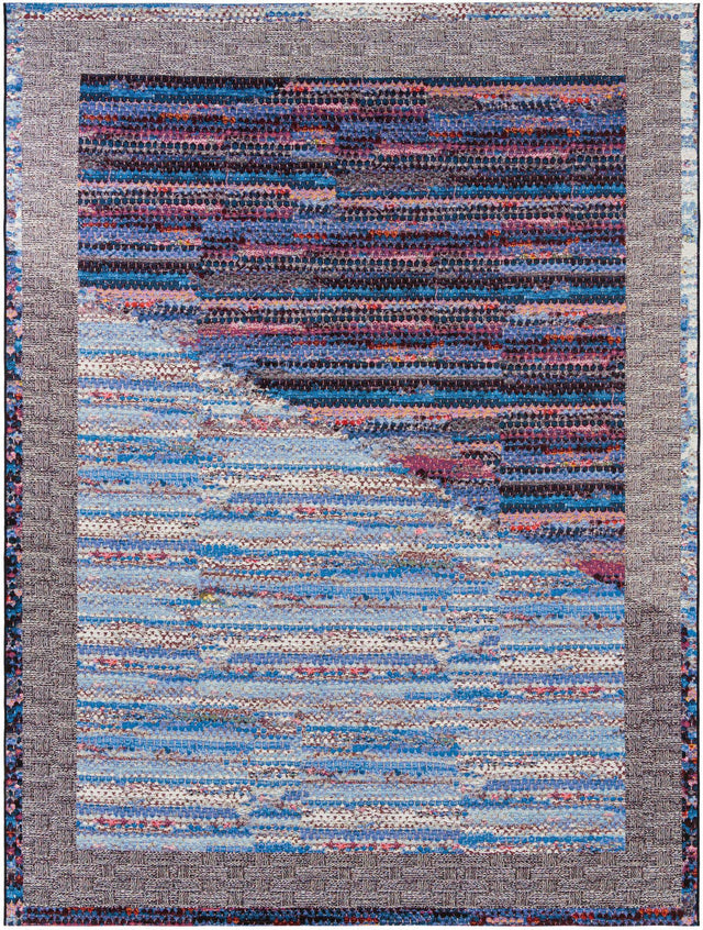 Multicolor 9' x 12' Outdoor Modern Rectangle Area Rug Weather Resistant for Patio, Deck, Terrace, Balcony, Porch 100% Polypropylene Modern Outside Carpet for Sale at Rug Engine