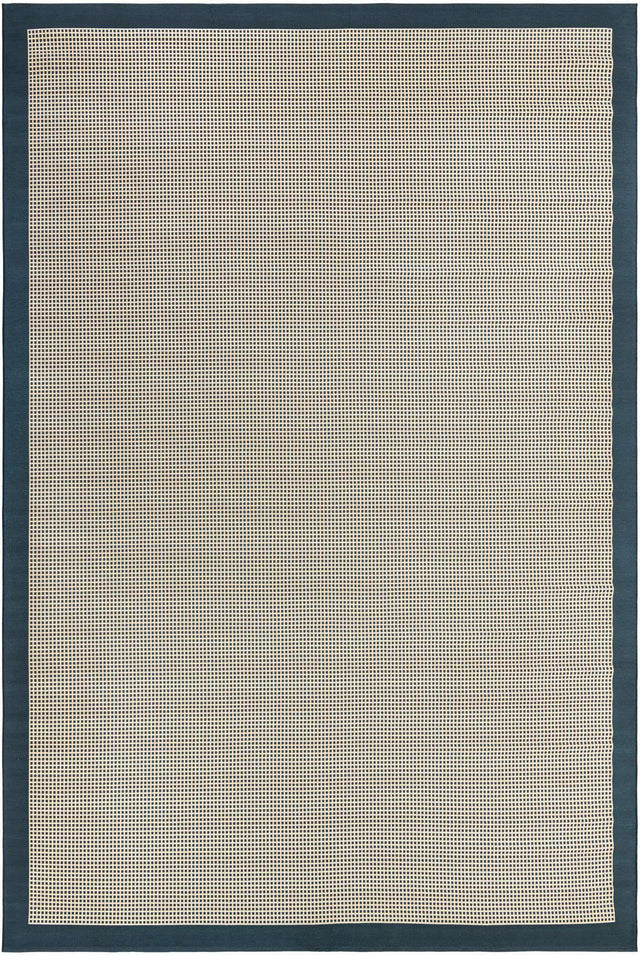 Navy Blue 10' x 14' 1 Outdoor Border Rectangle Area Rug Weather Resistant for Patio, Deck, Terrace, Balcony, Porch 100% Polypropylene Classic Bordered Carpet for Sale at Rug Engine
