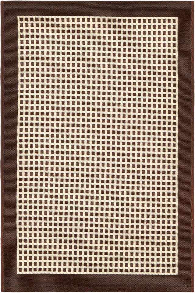 Brown 2' x 3' 1 Outdoor Border Rectangle Area Rug Weather Resistant for Patio, Deck, Terrace, Balcony, Porch 100% Polypropylene Classic Bordered Carpet for Sale at Rug Engine