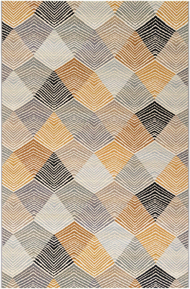 Gray 6' 1 x 9' Outdoor Modern Rectangle Area Rug Weather Resistant for Patio, Deck, Terrace, Balcony, Porch 100% Polypropylene Modern Outside Carpet for Sale at Rug Engine