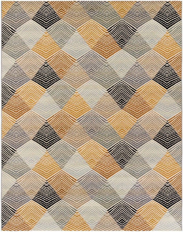Gray 7' 10 x 10' Outdoor Modern Rectangle Area Rug Weather Resistant for Patio, Deck, Terrace, Balcony, Porch 100% Polypropylene Modern Outside Carpet for Sale at Rug Engine