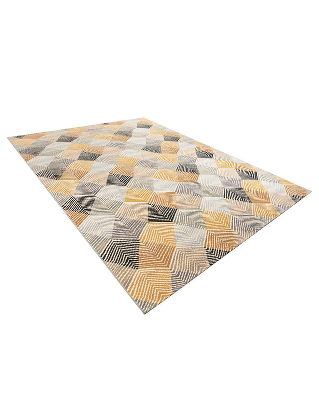 Gray 9' x 12' Outdoor Modern Rectangle Area Rug Weather Resistant for Patio, Deck, Terrace, Balcony, Porch 100% Polypropylene Modern Outside Carpet for Sale at Rug Engine
