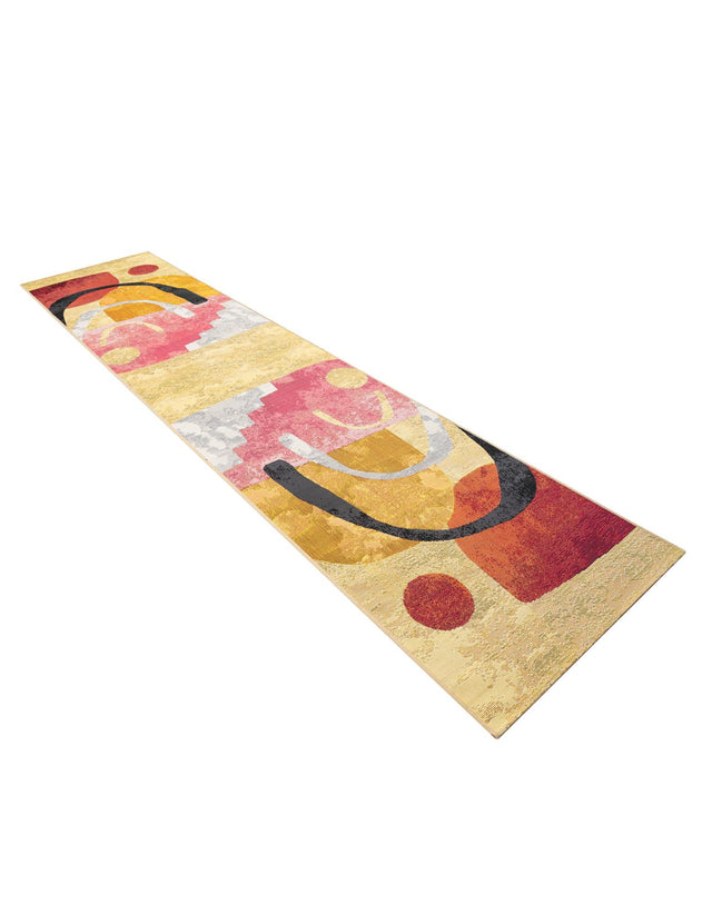 Multicolor 2' 7 x 12' Outdoor Modern Runner Area Rug Weather Resistant for Patio, Deck, Terrace, Balcony, Porch 100% Polypropylene Modern Outside Carpet for Sale at Rug Engine
