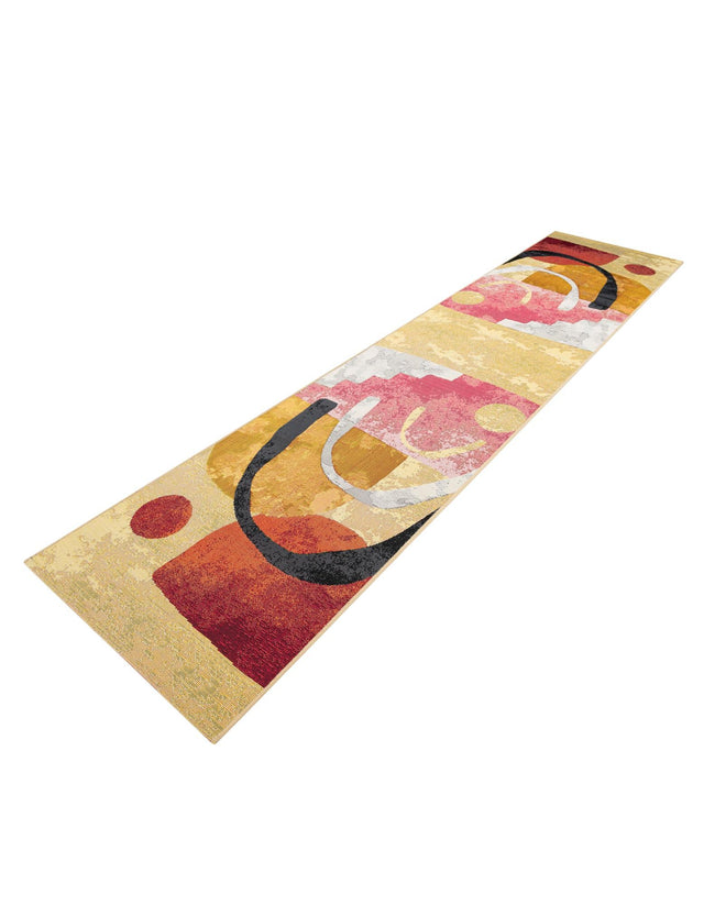 Multicolor 2' 7 x 12' Outdoor Modern Runner Area Rug Weather Resistant for Patio, Deck, Terrace, Balcony, Porch 100% Polypropylene Modern Outside Carpet for Sale at Rug Engine