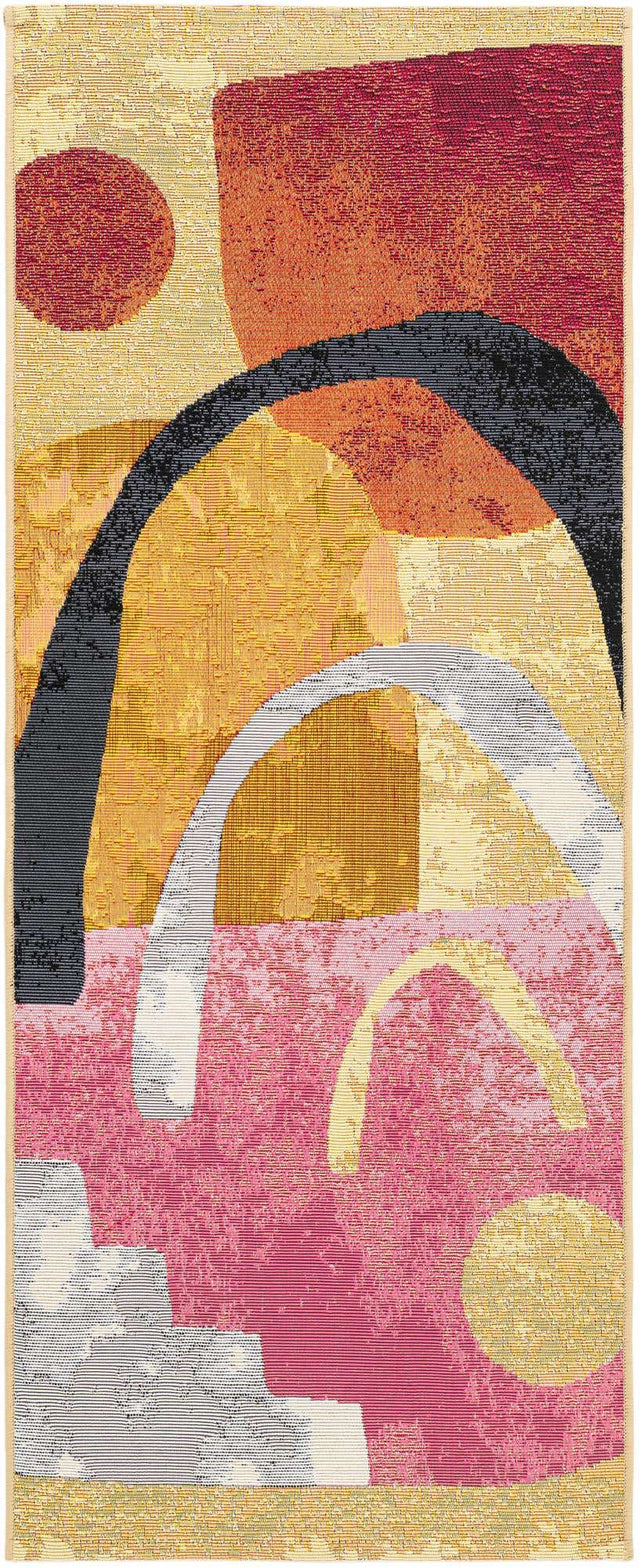 Multicolor 2' x 5' 1 Outdoor Modern Runner Area Rug Weather Resistant for Patio, Deck, Terrace, Balcony, Porch 100% Polypropylene Modern Outside Carpet for Sale at Rug Engine