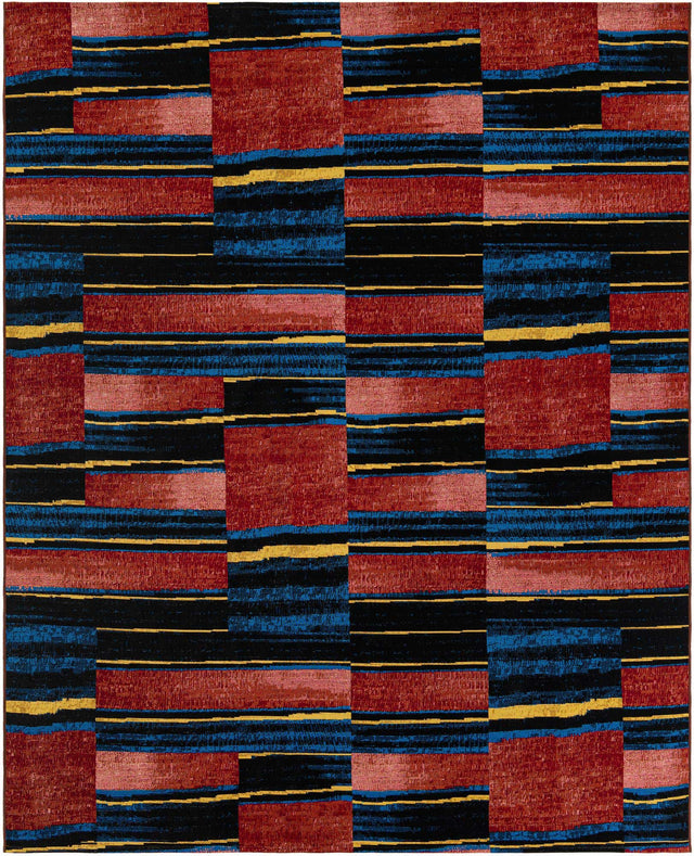 Multicolor 7' 10 x 10' Outdoor Modern Rectangle Area Rug Weather Resistant for Patio, Deck, Terrace, Balcony, Porch 100% Polypropylene Modern Outside Carpet for Sale at Rug Engine