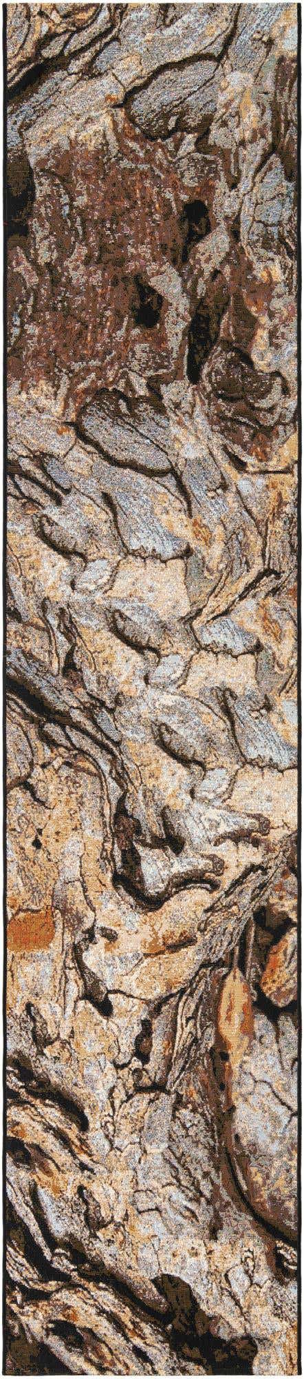 Multicolor 2' 7 x 12' Outdoor Modern Runner Area Rug Weather Resistant for Patio, Deck, Terrace, Balcony, Porch 100% Polypropylene Modern Outside Carpet for Sale at Rug Engine