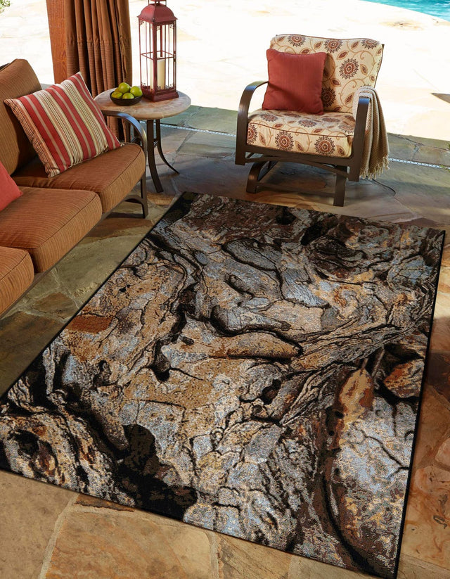 Multicolor 2' x 3' 1 Outdoor Modern Rectangle Area Rug Weather Resistant for Patio, Deck, Terrace, Balcony, Porch 100% Polypropylene Modern Outside Carpet for Sale at Rug Engine