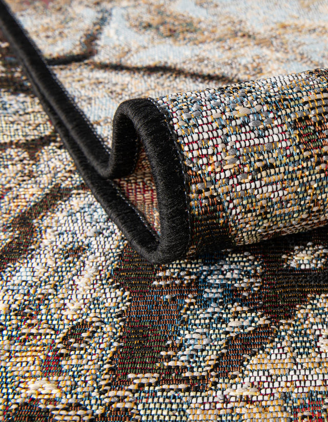 Multicolor 10' x 10' Outdoor Modern Square Area Rug Weather Resistant for Patio, Deck, Terrace, Balcony, Porch 100% Polypropylene Modern Outside Carpet for Sale at Rug Engine
