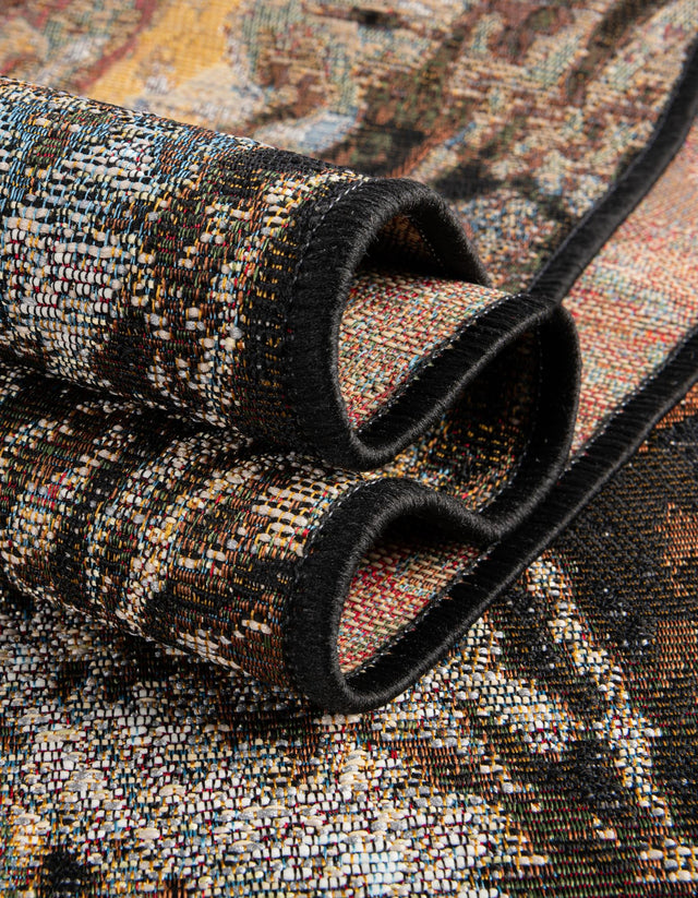 Multicolor 10' x 10' Outdoor Modern Square Area Rug Weather Resistant for Patio, Deck, Terrace, Balcony, Porch 100% Polypropylene Modern Outside Carpet for Sale at Rug Engine