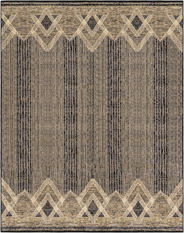 Charcoal 7' 10 x 10' Outdoor Modern Rectangle Area Rug Weather Resistant for Patio, Deck, Terrace, Balcony, Porch 100% Polypropylene Modern Outside Carpet for Sale at Rug Engine