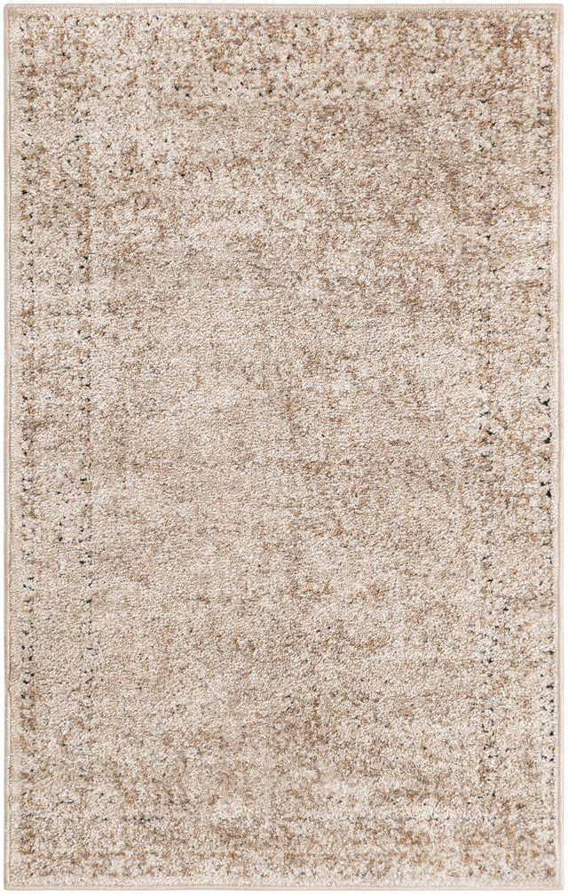 Beige 2' x 3' 1 Chateau Rectangle Area Rug 85% Polypropylene & 15% Chenille With Cotton Backing Traditional Vintage Distressed Carpet for Classical Interior Design Decorating for Sale at Rug Engine
