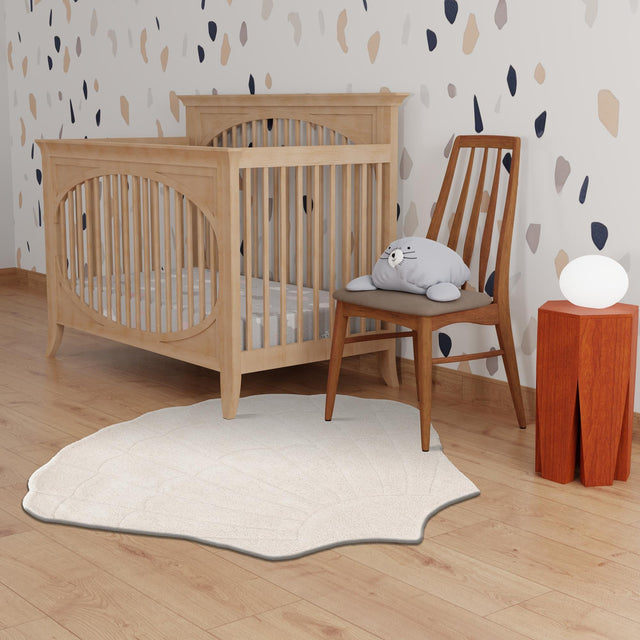 Ivory 4' 1 x 5' 3 Playtime Kids Wool Freeform Area Rug for Baby Nursery, Toddler Playroom, Bedrooms