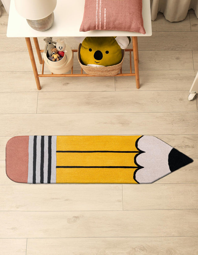 Multicolor 2' 6 x 7' 5 Playtime Kids Wool Freeform Area Rug for Baby Nursery, Toddler Playroom, Bedrooms