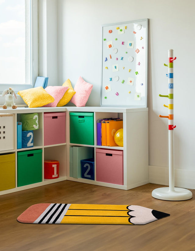 Multicolor 2' x 5' 11 Playtime Kids Wool Freeform Area Rug for Baby Nursery, Toddler Playroom, Bedrooms Hand Tufted High Quality Dense Wool Pile Natural Carpet for Sale at Rug Engine