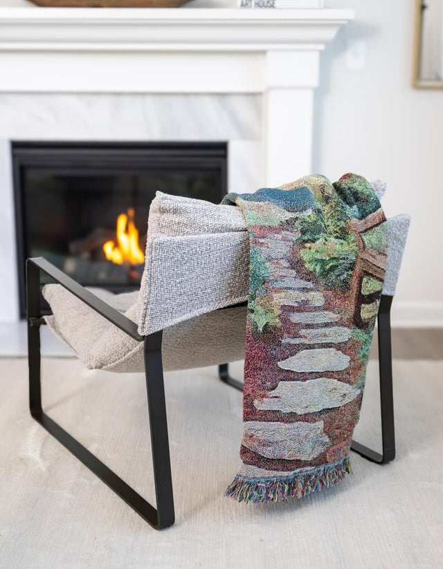 Green 4' 6 x 6' Throw Blanket Rectangle Area Rug 100% Cotton Washable Cozy Soft Warm Room Decor Accent Made In USA