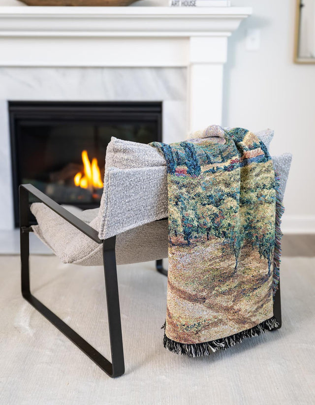 Green 4' 6 x 6' Throw Blanket Rectangle Area Rug 100% Cotton Washable Cozy Soft Warm Room Decor Accent Made In USA