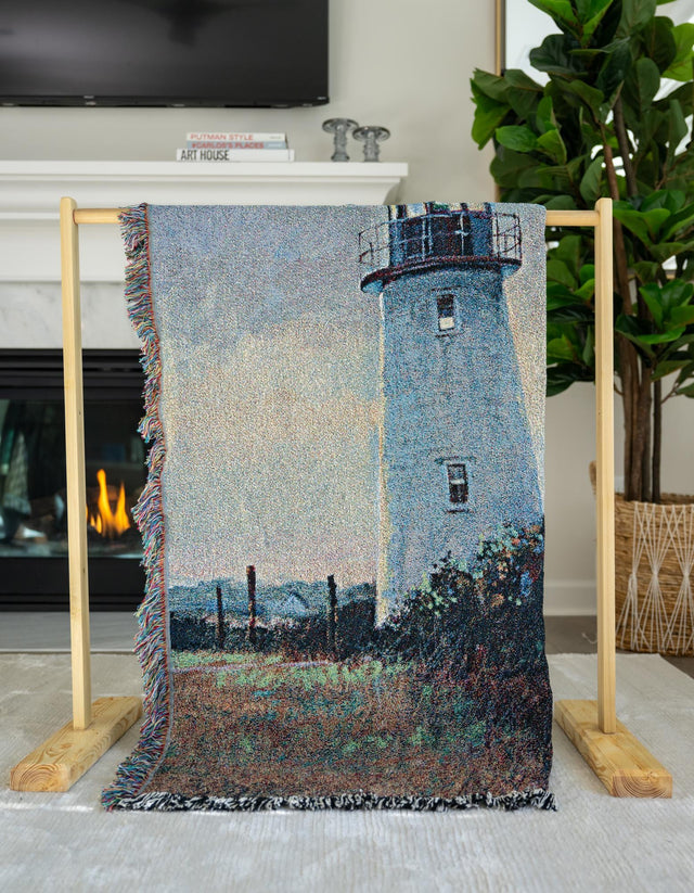 Green and White 4' 6 x 6' Throw Blanket Rectangle Area Rug 100% Cotton Washable Cozy Soft Warm Room Decor Accent Made In USA