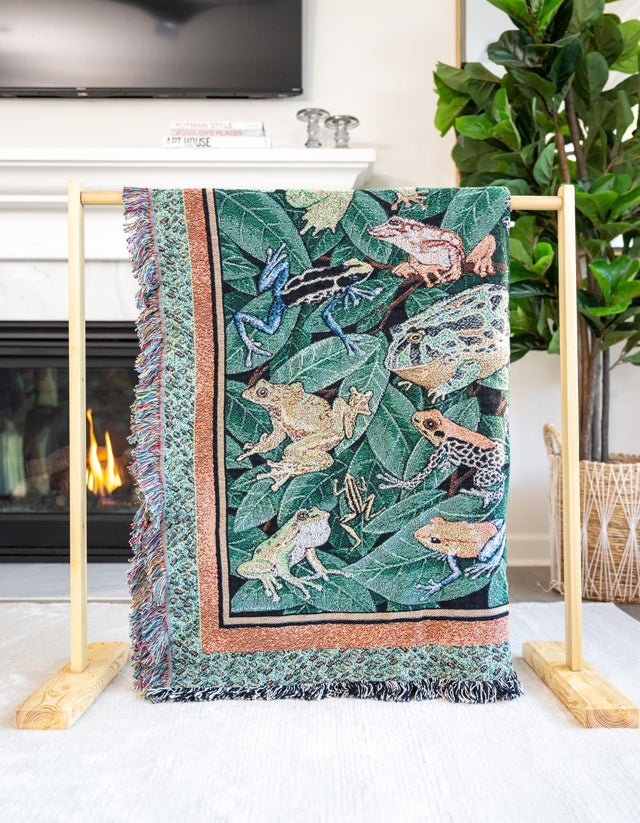 Green 4' 6 x 6' Throw Blanket Rectangle Area Rug 100% Cotton Washable Cozy Soft Warm Room Decor Accent Made In USA