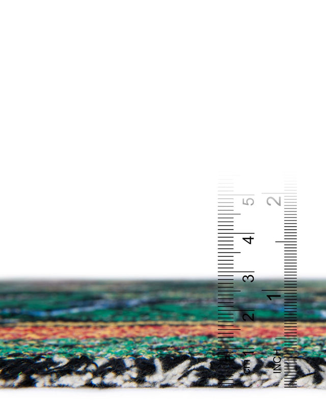 Green 4' 6 x 6' Throw Blanket Rectangle Area Rug 100% Cotton Washable Cozy Soft Warm Room Decor Accent Made In USA