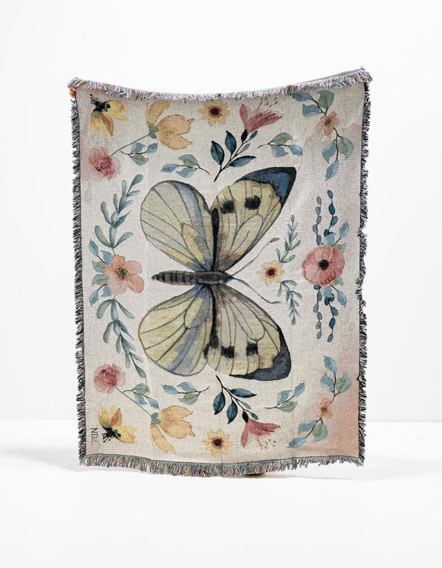 Yellow 4' 6 x 6' Throw Blanket Rectangle Area Rug 100% Cotton Washable Cozy Soft Warm Room Decor Accent Made In USA