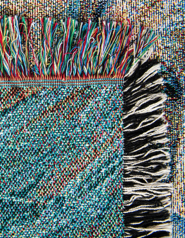 Brown and Gray 4' 6 x 6' Throw Blanket Rectangle Area Rug 100% Cotton Washable Cozy Soft Warm Room Decor Accent Made In USA