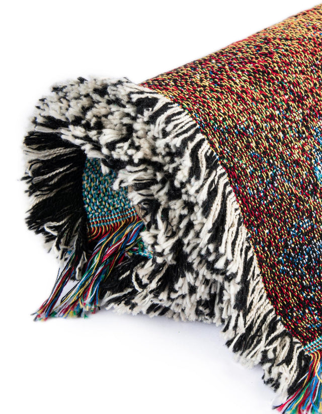 Brown and Gray 4' 6 x 6' Throw Blanket Rectangle Area Rug 100% Cotton Washable Cozy Soft Warm Room Decor Accent Made In USA