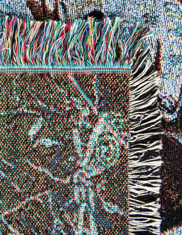 Seasonal Festive White Brown 4' 6 x 6' Throw Blanket Rectangle Area Rug 100% Cotton Washable Cozy Soft Warm Room Decor Accent Made In USA