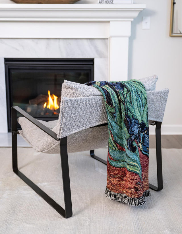 Multicolor 4' 6 x 6' Throw Blanket Rectangle Area Rug 100% Cotton Washable Cozy Soft Warm Room Decor Accent Made In USA