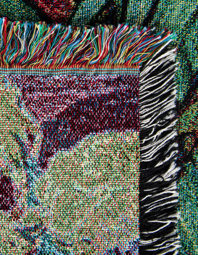 Multicolor 4' 6 x 6' Throw Blanket Rectangle Area Rug 100% Cotton Washable Cozy Soft Warm Room Decor Accent Made In USA