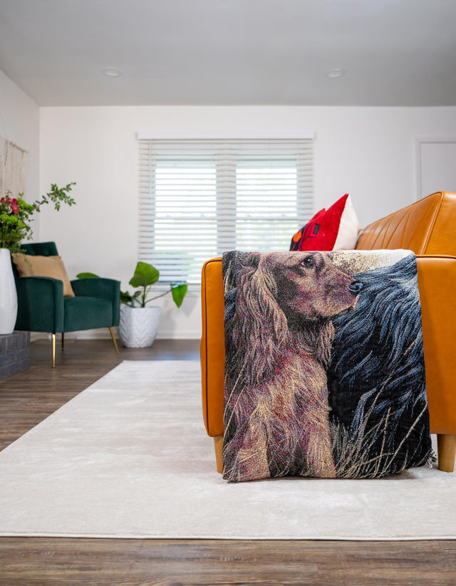 Multicolor 4' 6 x 6' Throw Blanket Rectangle Area Rug 100% Cotton Washable Cozy Soft Warm Room Decor Accent Made In USA