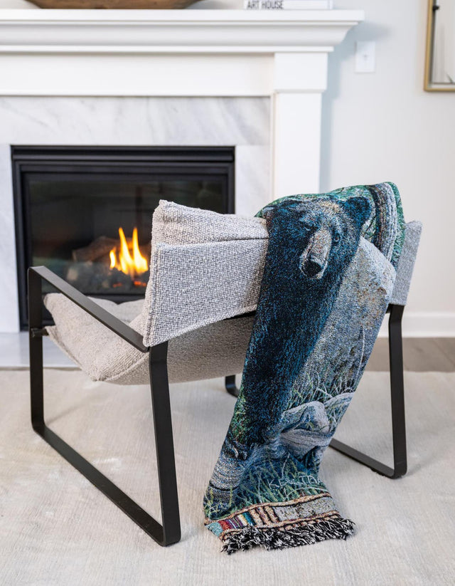 Multicolor 4' 6 x 6' Throw Blanket Rectangle Area Rug 100% Cotton Washable Cozy Soft Warm Room Decor Accent Made In USA