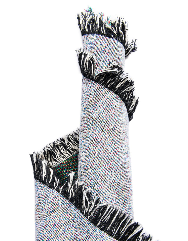 Seasonal Festive Multicolor 4' 6 x 6' Throw Blanket Rectangle Area Rug 100% Cotton Washable Cozy Soft Warm Room Decor Accent Made In USA