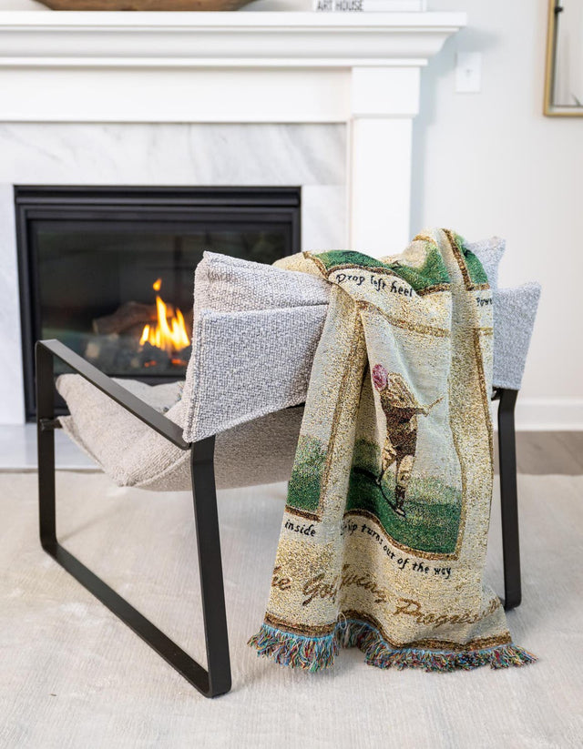 Multicolor 4' 6 x 6' Throw Blanket Rectangle Area Rug 100% Cotton Washable Cozy Soft Warm Room Decor Accent Made In USA