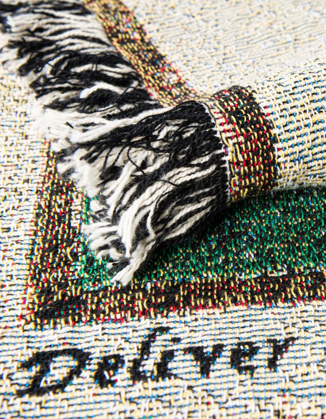 Multicolor 4' 6 x 6' Throw Blanket Rectangle Area Rug 100% Cotton Washable Cozy Soft Warm Room Decor Accent Made In USA