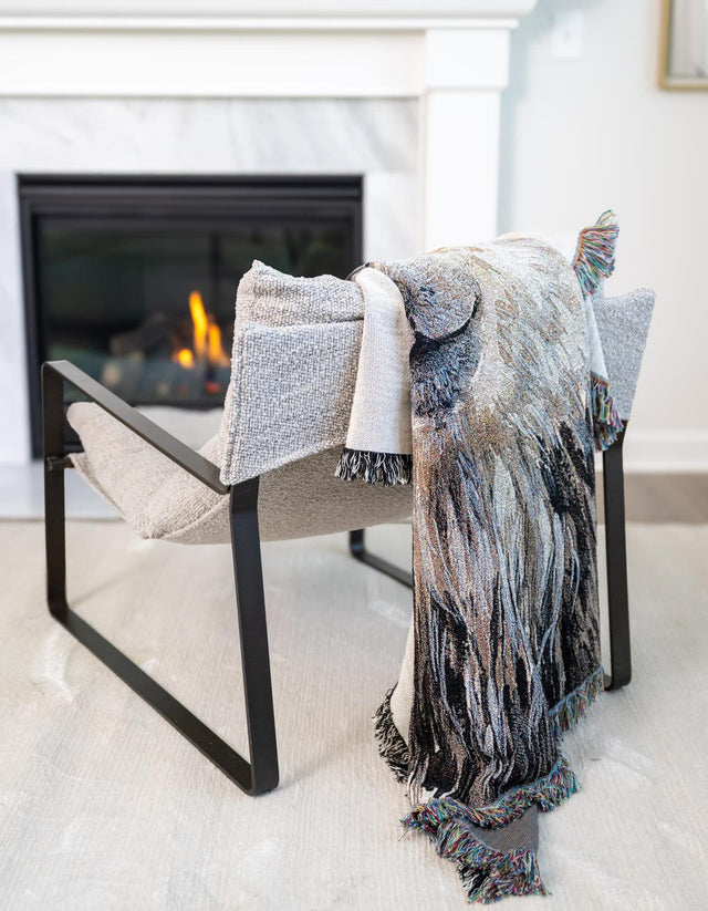 Multicolor 4' 6 x 6' Throw Blanket Rectangle Area Rug 100% Cotton Washable Cozy Soft Warm Room Decor Accent Made In USA