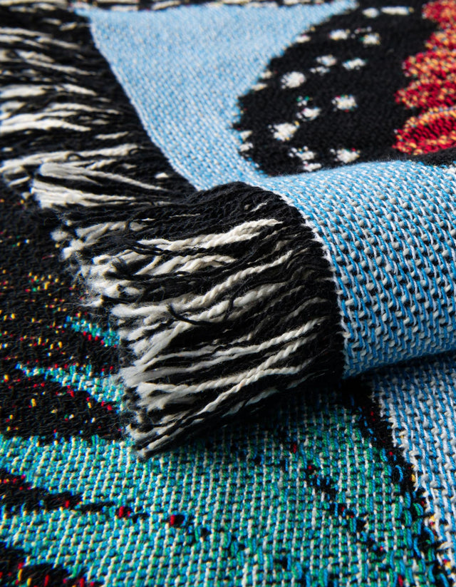 Multicolor 4' 6 x 6' Throw Blanket Rectangle Area Rug 100% Cotton Washable Cozy Soft Warm Room Decor Accent Made In USA