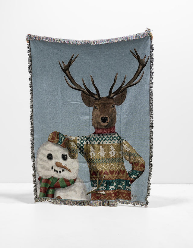 Seasonal Festive Multicolor 4' 6 x 6' Throw Blanket Rectangle Area Rug 100% Cotton Washable Cozy Soft Warm Room Decor Accent Made In USA