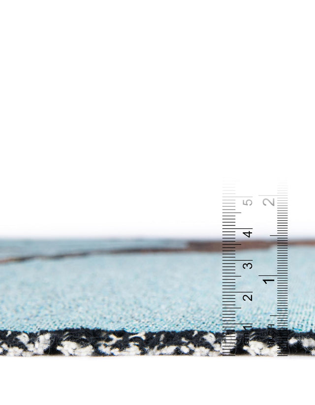 Seasonal Festive Multicolor 4' 6 x 6' Throw Blanket Rectangle Area Rug 100% Cotton Washable Cozy Soft Warm Room Decor Accent Made In USA