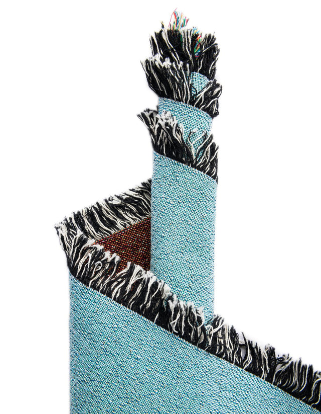 Seasonal Festive Multicolor 4' 6 x 6' Throw Blanket Rectangle Area Rug 100% Cotton Washable Cozy Soft Warm Room Decor Accent Made In USA