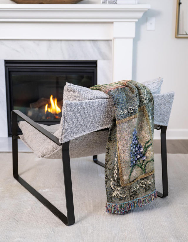 Multicolor 4' 6 x 6' Throw Blanket Rectangle Area Rug 100% Cotton Washable Cozy Soft Warm Room Decor Accent Made In USA