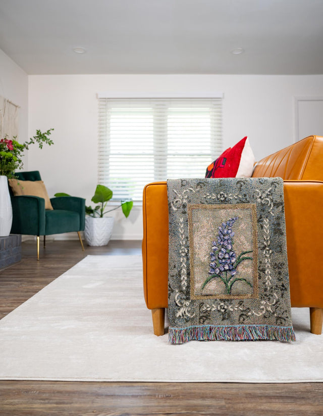 Multicolor 4' 6 x 6' Throw Blanket Rectangle Area Rug 100% Cotton Washable Cozy Soft Warm Room Decor Accent Made In USA