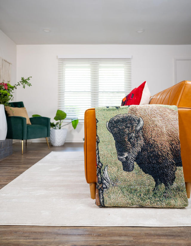 Multicolor 4' 6 x 6' Throw Blanket Rectangle Area Rug 100% Cotton Washable Cozy Soft Warm Room Decor Accent Made In USA