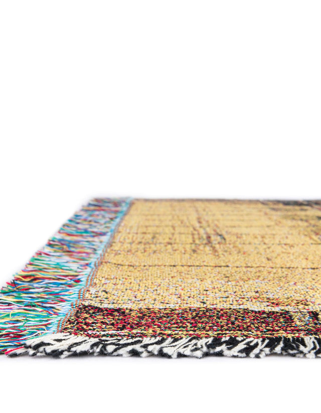 Multicolor 4' 6 x 6' Throw Blanket Rectangle Area Rug 100% Cotton Washable Cozy Soft Warm Room Decor Accent Made In USA