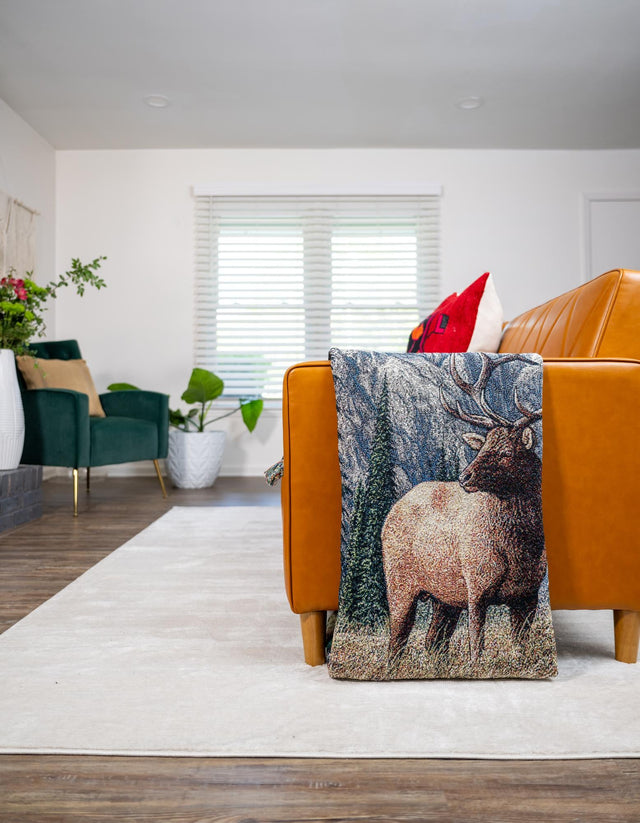 Multicolor 4' 6 x 6' Throw Blanket Rectangle Area Rug 100% Cotton Washable Cozy Soft Warm Room Decor Accent Made In USA